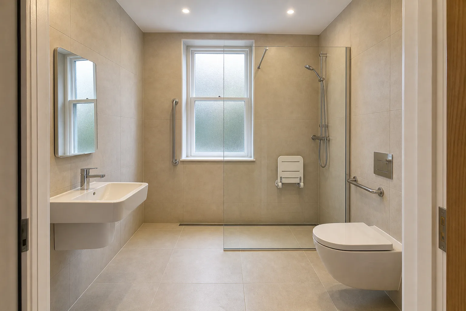 Fully Accessible Wet Room with Underfloor Heating, Stanwix, Carlisle