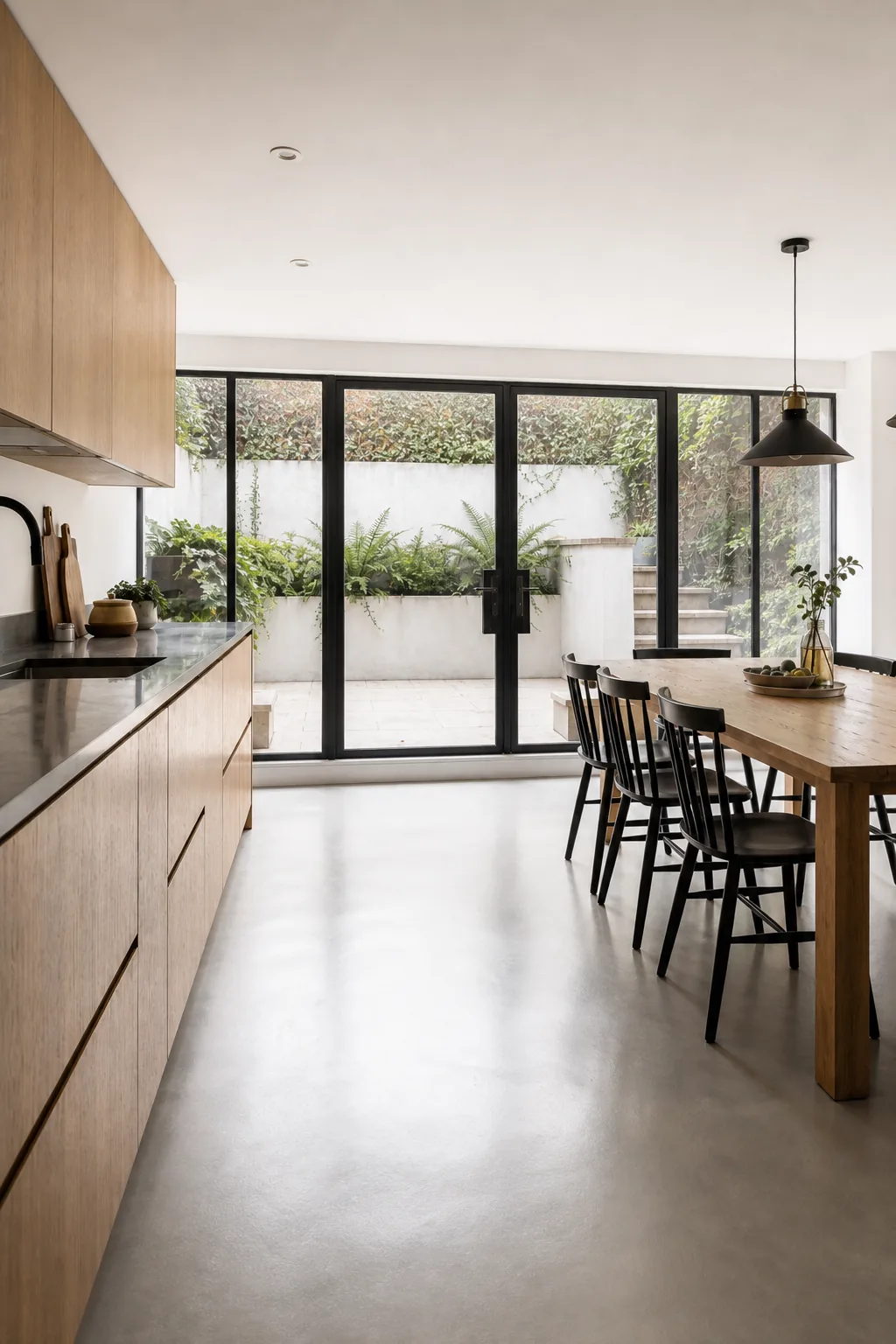 Basement Family Kitchen with a Sunken Garden in Belsize Park, London, photo 3 of 4