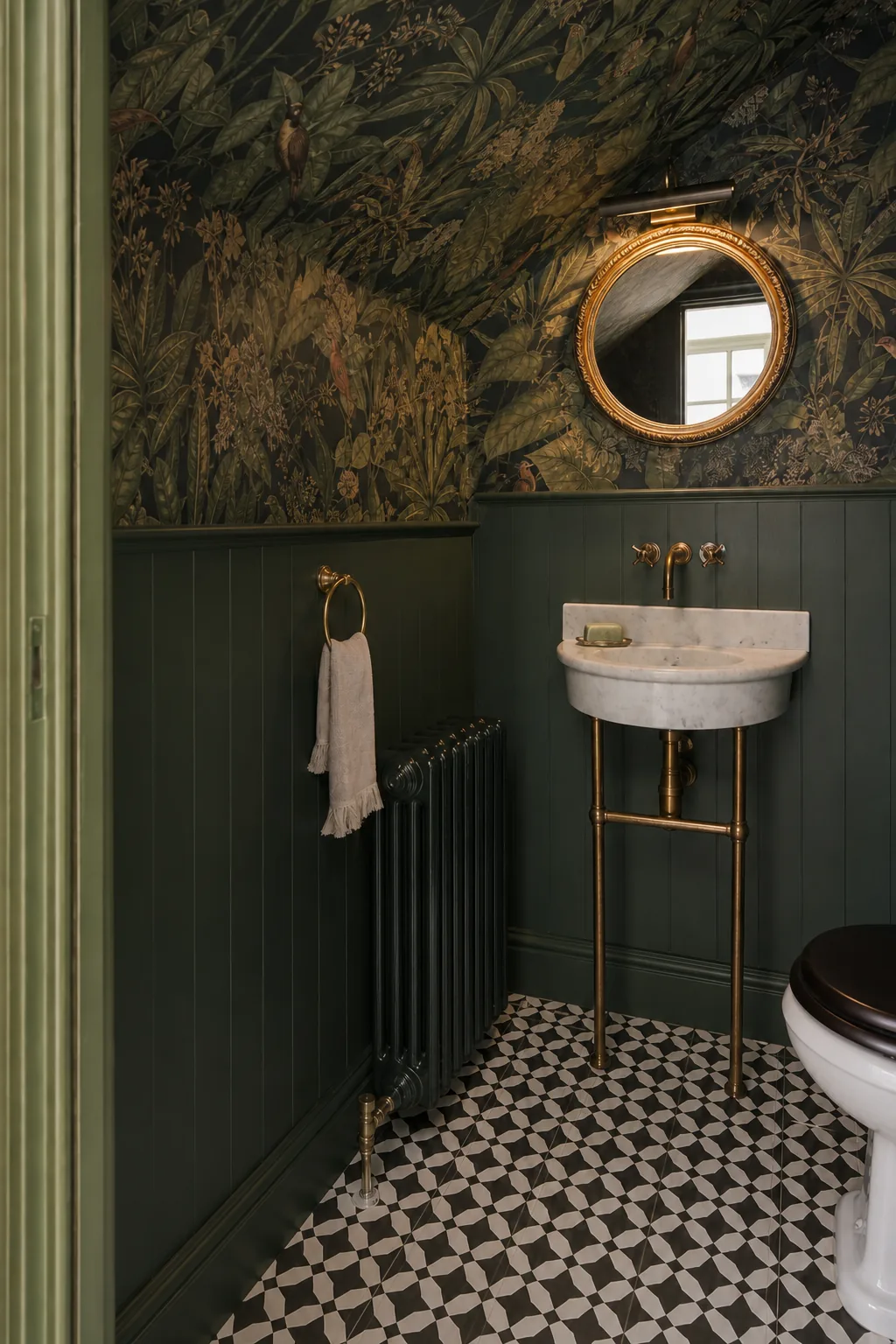 Botanical Wallpaper Cloakroom in a Victorian Villa in Primrose Hill, London, photo 3 of 3