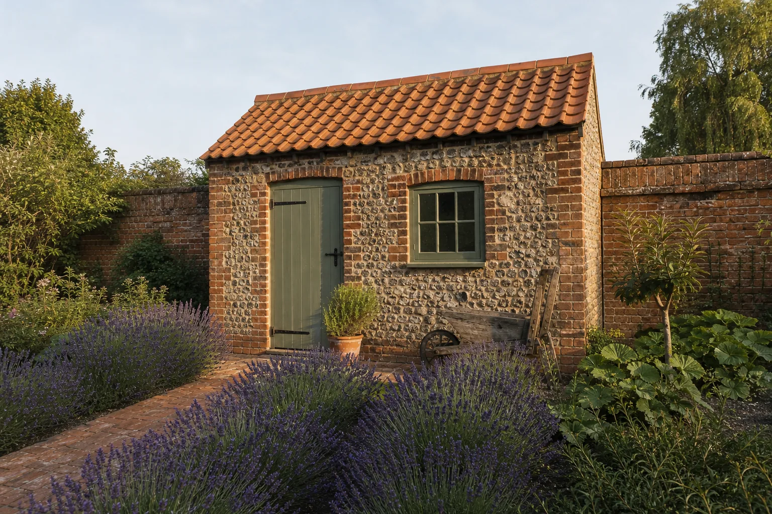 Restored Brick and Flint Potting Shed in Burnham Market, Norfolk, photo 3 of 3