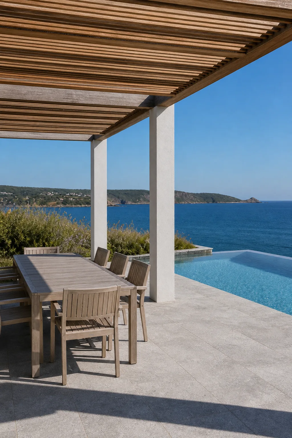 Clifftop Pool and Granite Terrace Above the Sea in St Ives, Cornwall, photo 4 of 4