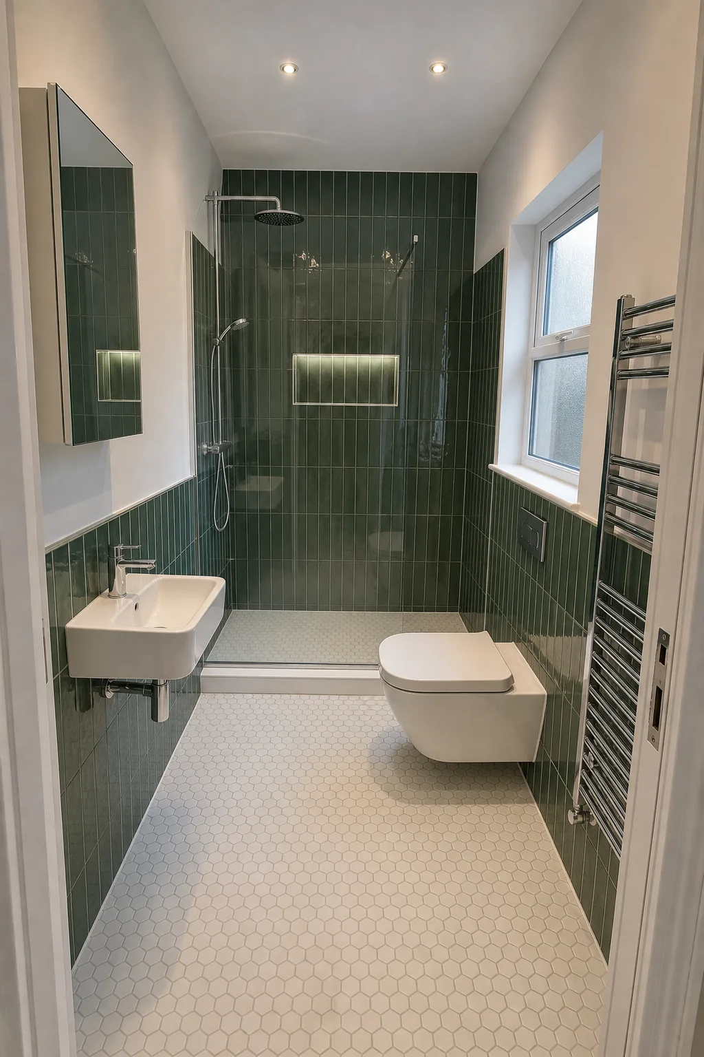 Compact Ensuite with a Walk In Shower, Moseley, Birmingham