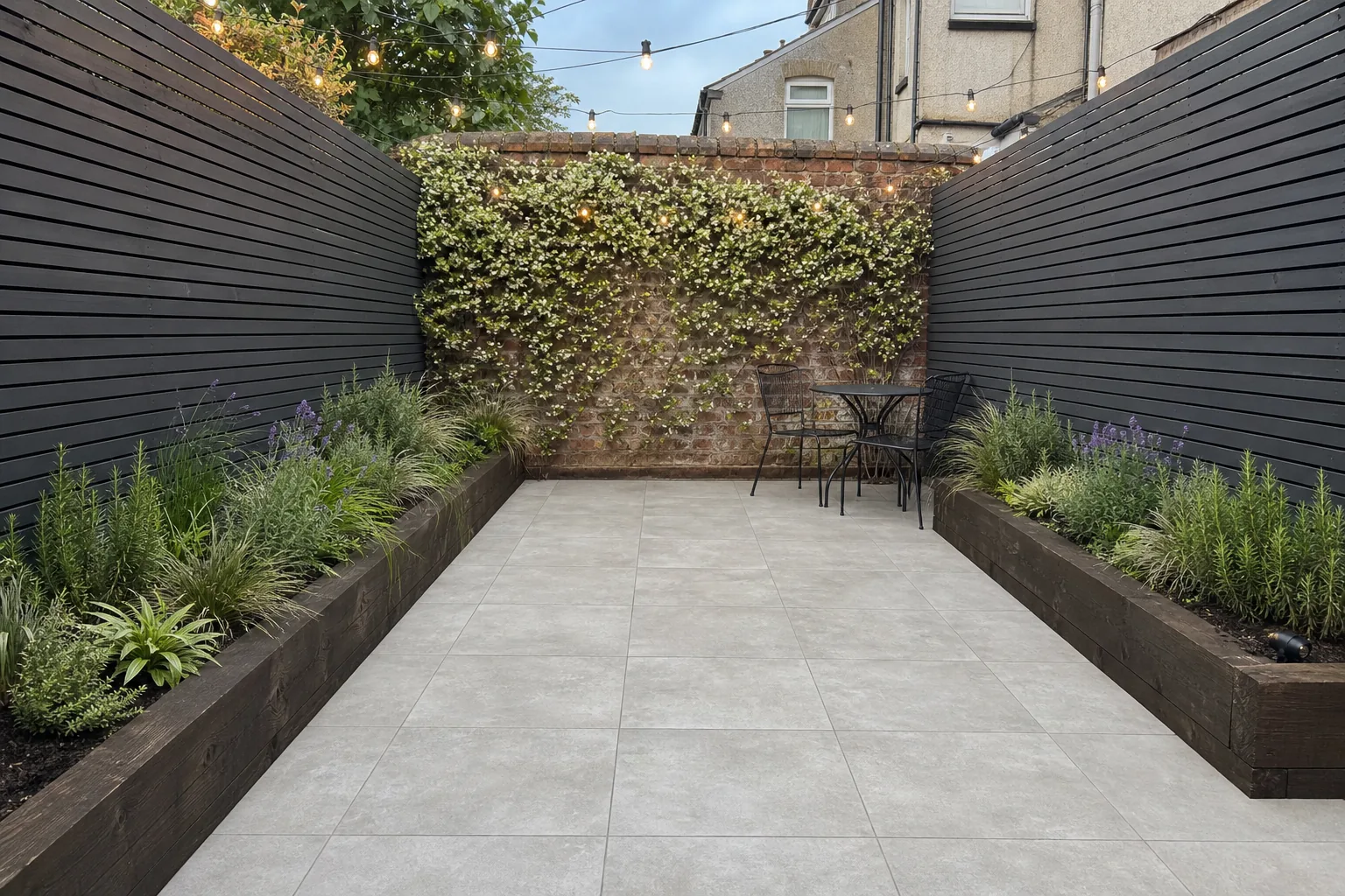 Small Courtyard Garden Makeover with Raised Beds, Newport, South Wales