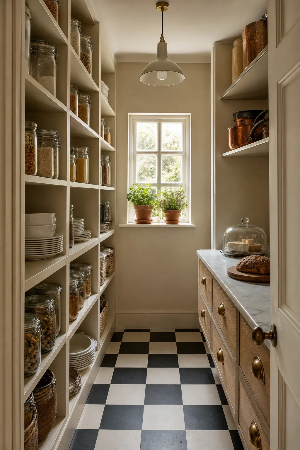 Edwardian Walk In Pantry off a Family Kitchen, Newnham, Cambridge