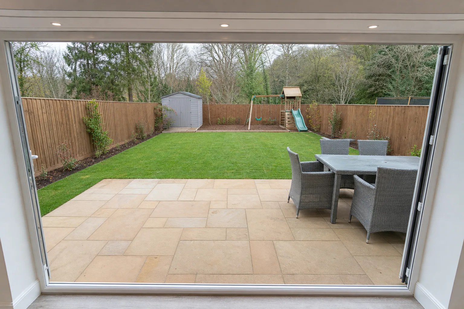 Family Garden with a New Lawn and Play Area, Allestree, Derby