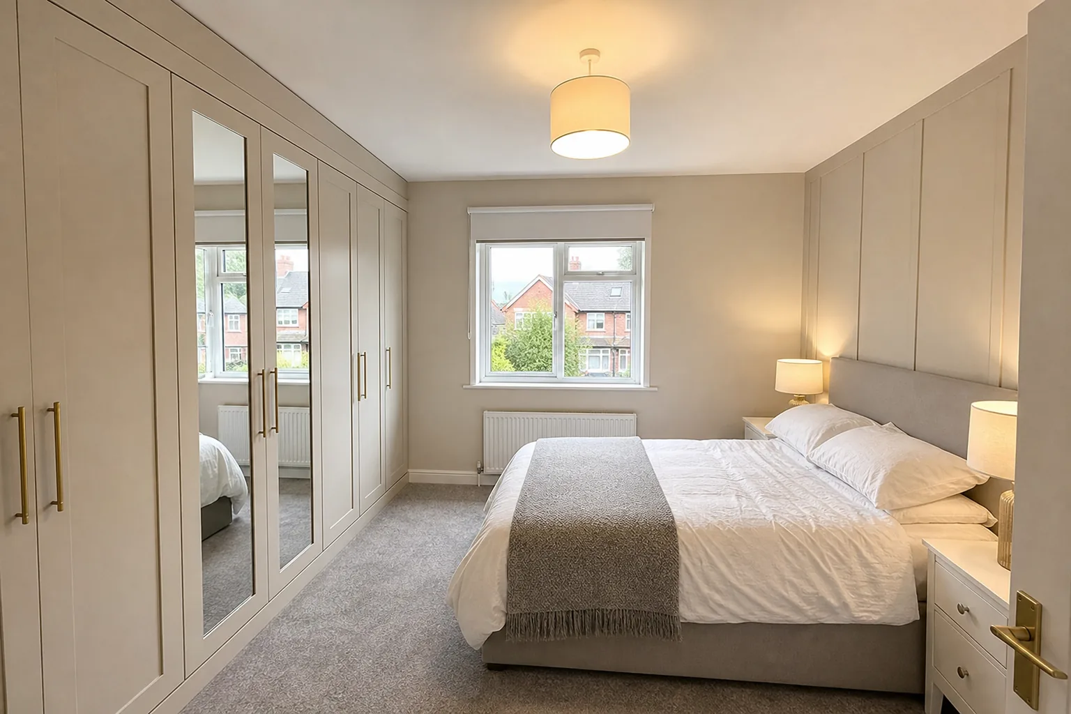 Main Bedroom with Floor to Ceiling Fitted Wardrobes, Moortown, Leeds