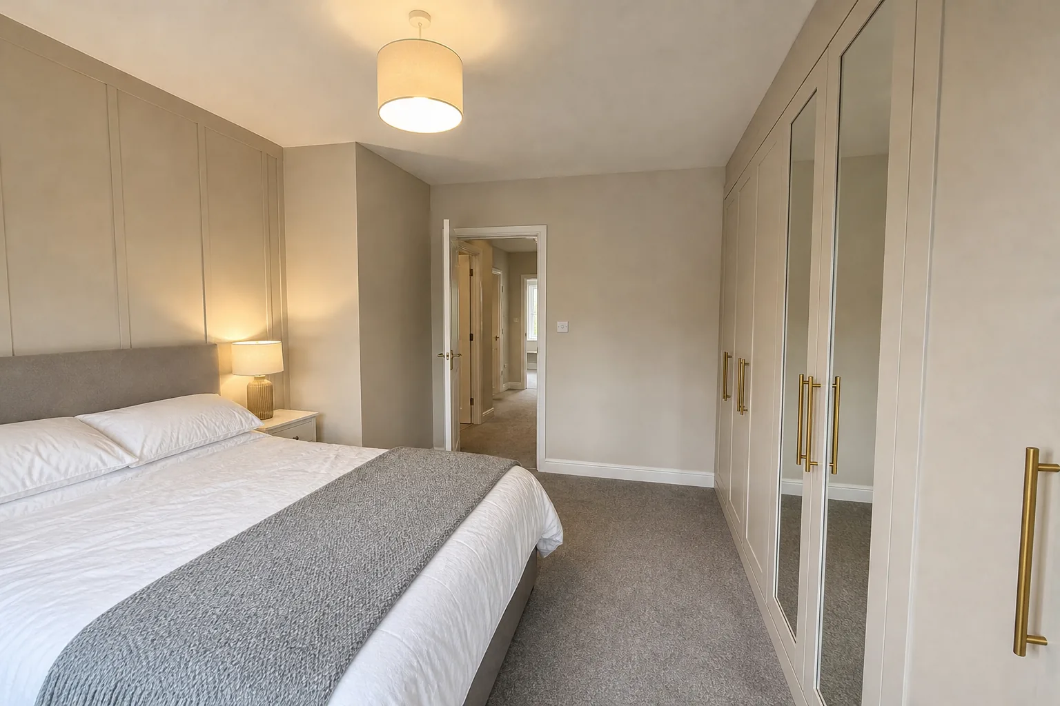 Main Bedroom with Floor to Ceiling Fitted Wardrobes in Moortown, Leeds, photo 2 of 4