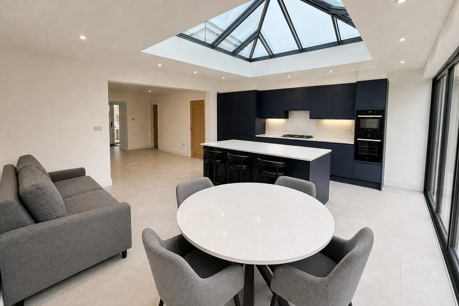 Flat Roof Rear Extension with a Kitchen Diner in Sale, Greater Manchester, photo 2 of 5