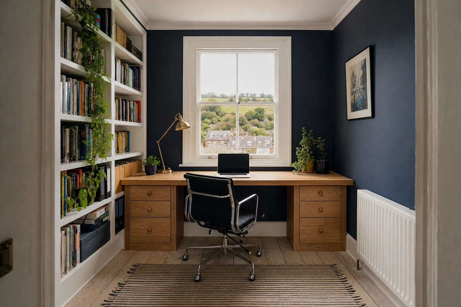Box Room Home Office with a Built In Desk in Lewes, East Sussex, photo 1 of 3