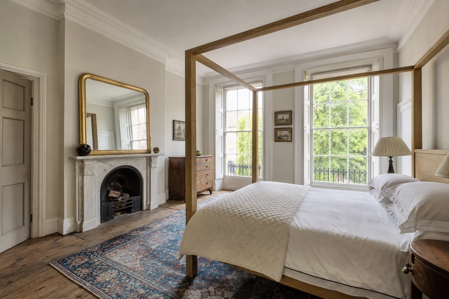 Georgian Master Bedroom with a Four Poster Bed, Stamford, Lincolnshire