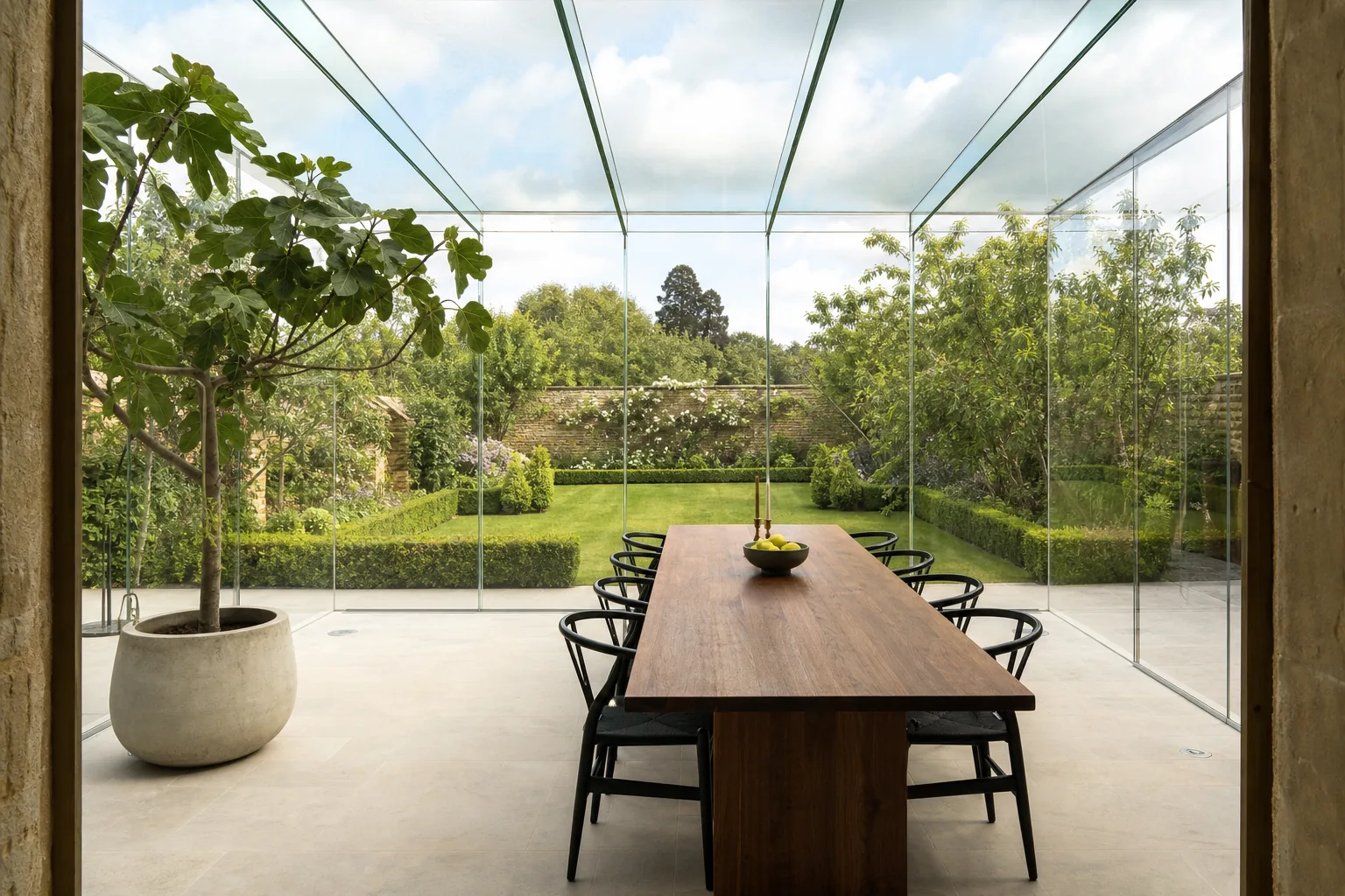 Glass Box Extension on a Georgian Townhouse, Lansdown, Bath