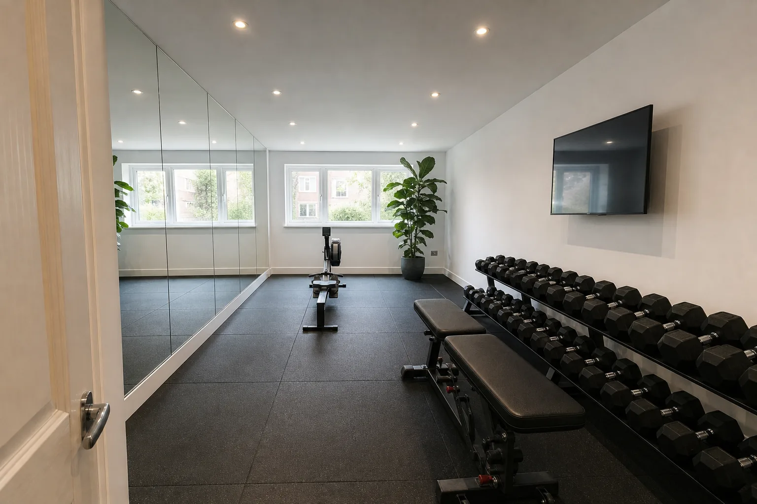 Integral Garage Converted into a Home Gym and Snug, Burpham, Guildford