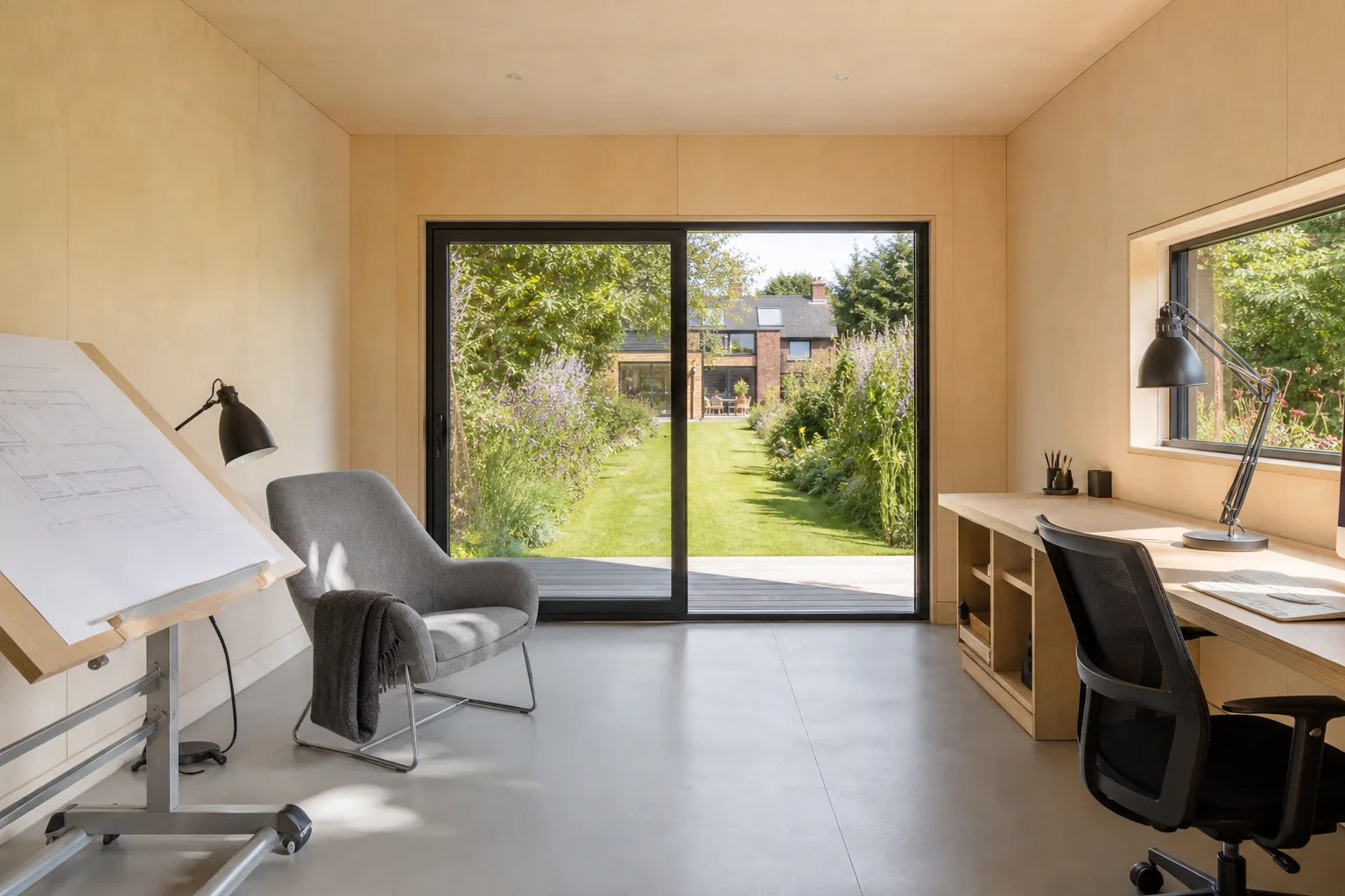 Larch Clad Garden Room Used as a Studio in Saffron Walden, Essex, photo 2 of 3