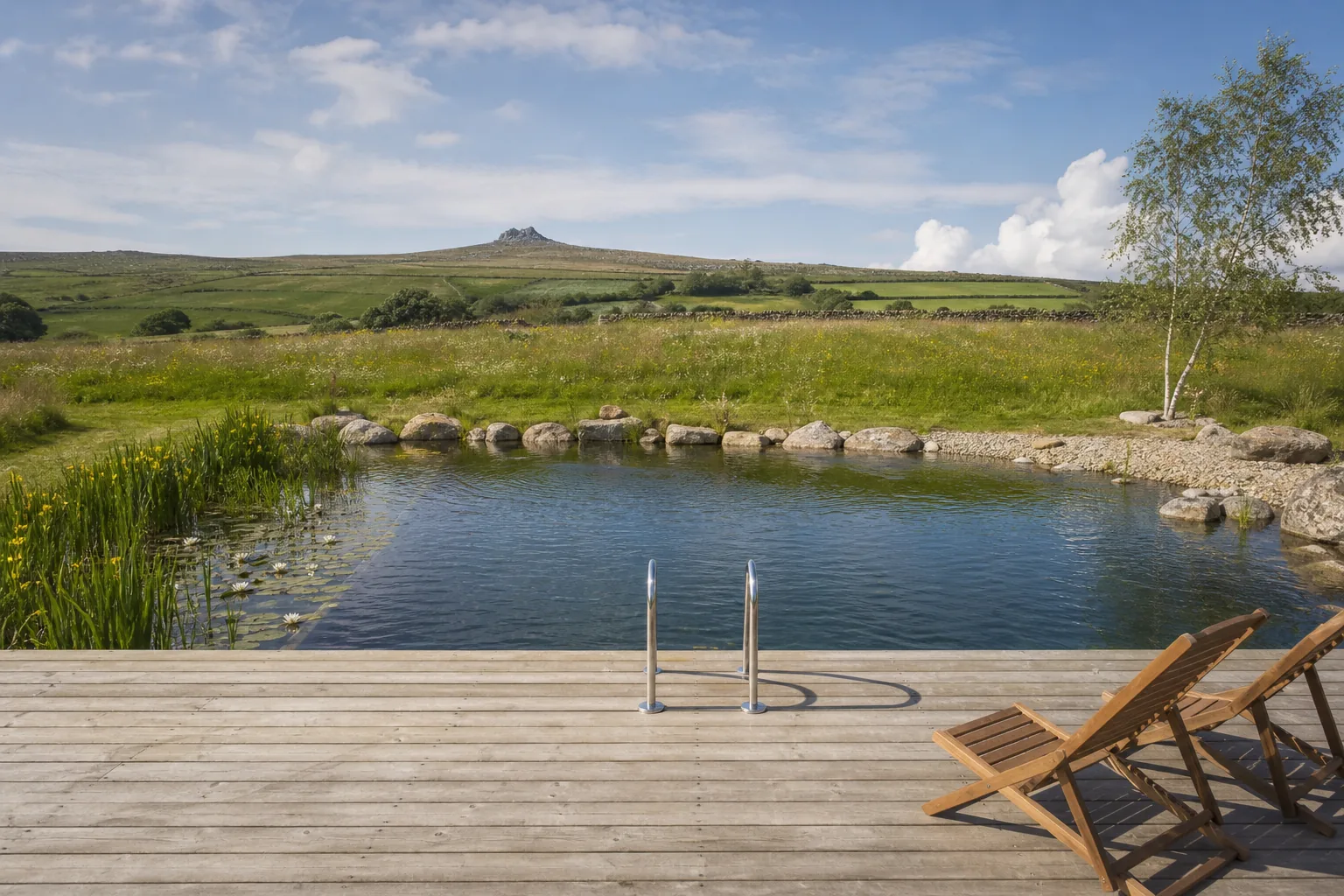 Natural Swimming Pond on the Edge of Dartmoor, Chagford, Devon