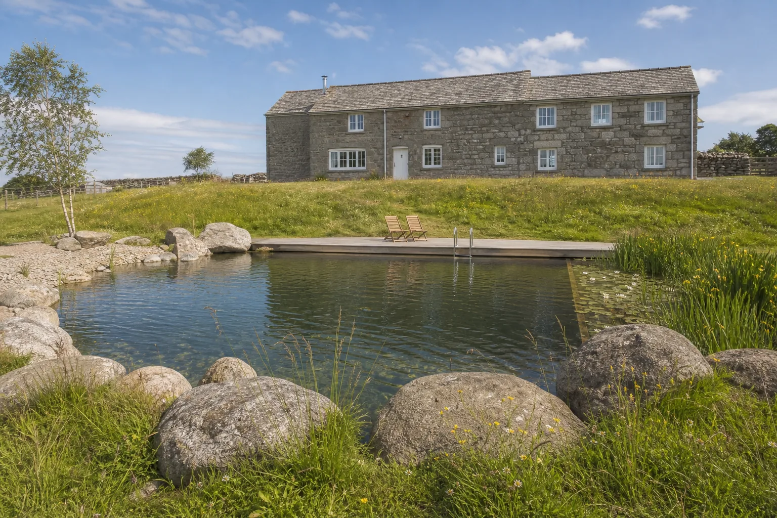 Natural Swimming Pond on the Edge of Dartmoor in Chagford, Devon, photo 2 of 4