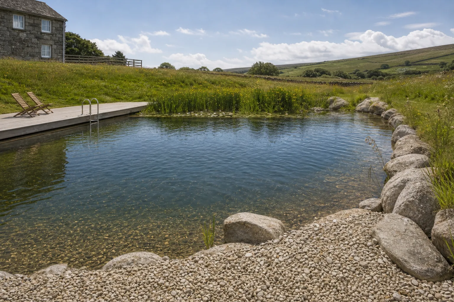 Natural Swimming Pond on the Edge of Dartmoor in Chagford, Devon, photo 3 of 4