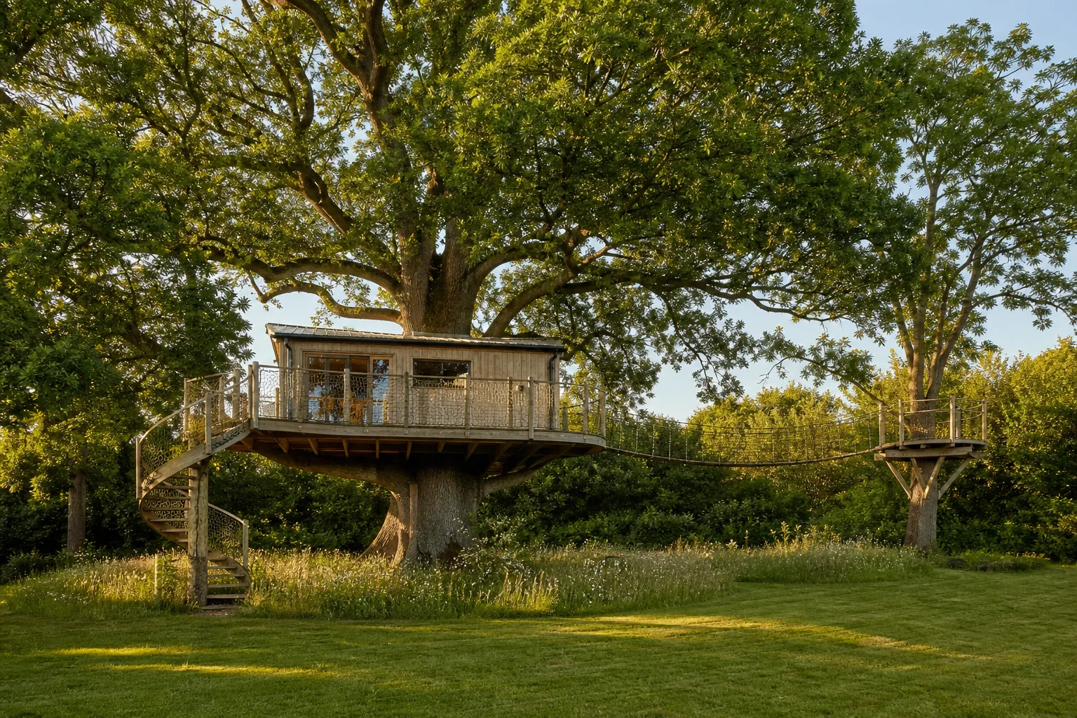 Cedar Tree House Built Around an Old Oak, Wadhurst, East Sussex