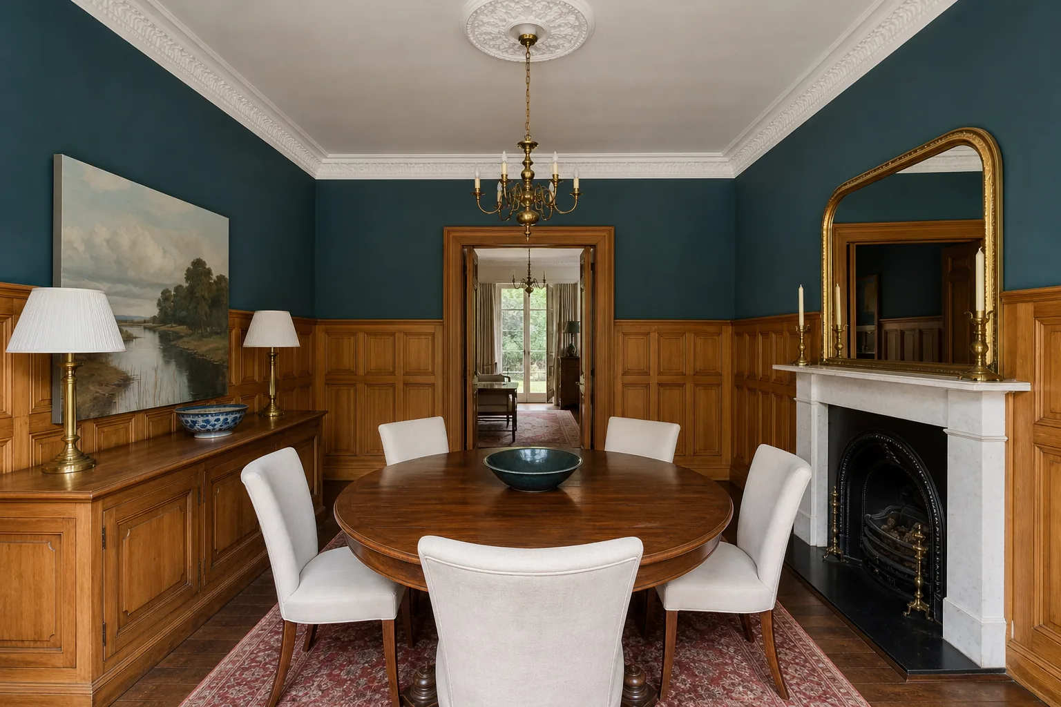 Panelled Dining Room in a Red Sandstone Villa in Bearsden, Glasgow, photo 3 of 4
