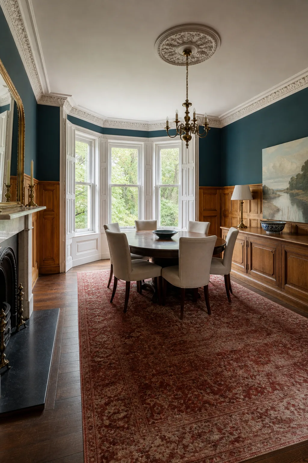 Panelled Dining Room in a Red Sandstone Villa in Bearsden, Glasgow, photo 4 of 4
