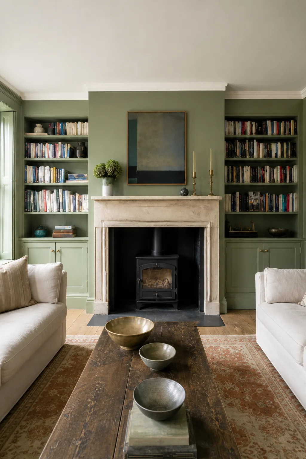 Panelled Living Room with a Wood Burner in Chichester, West Sussex, photo 3 of 4
