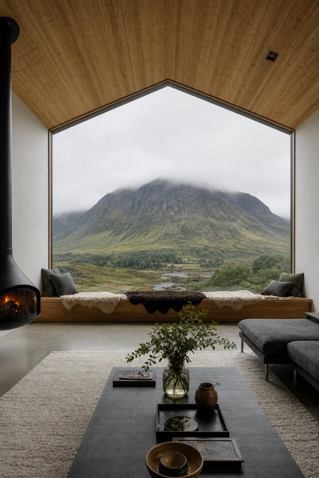Highland Living Room with a Huge Picture Window in Glencoe, Highlands, photo 3 of 4