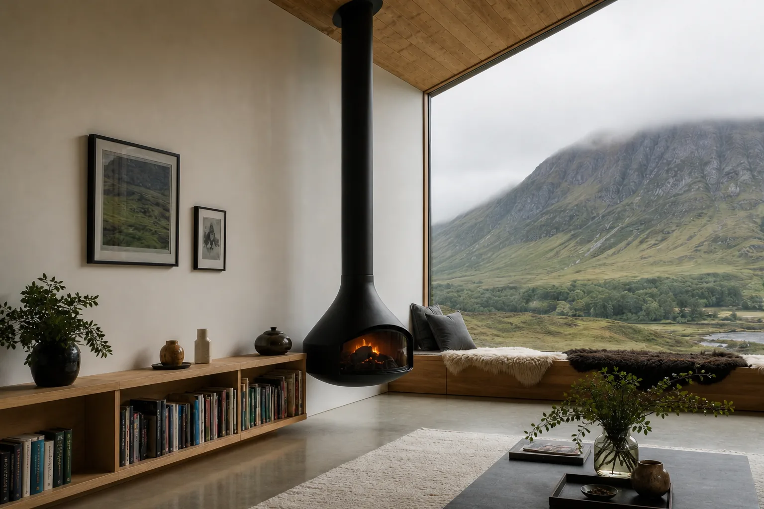 Highland Living Room with a Huge Picture Window in Glencoe, Highlands, photo 4 of 4