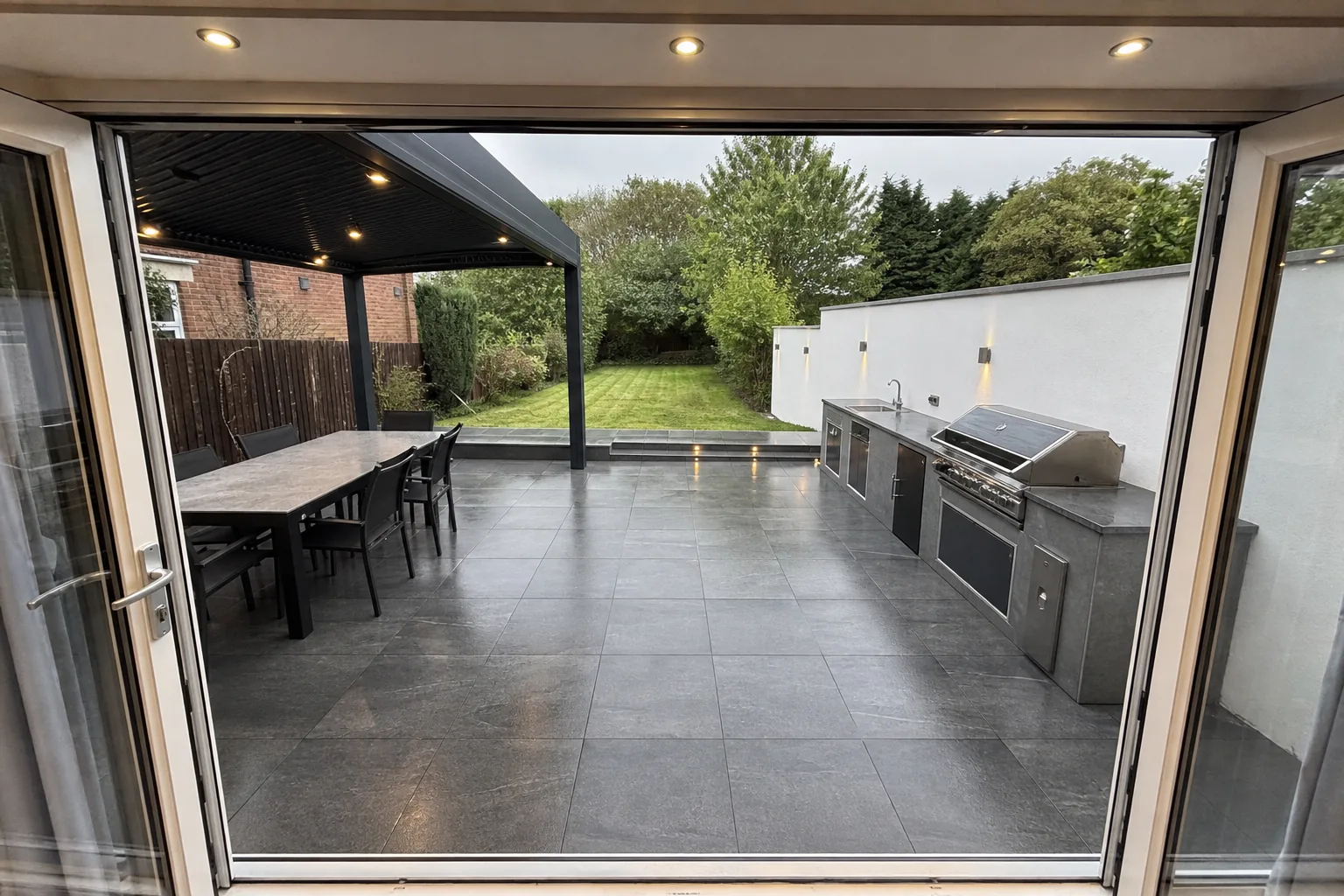 Porcelain Patio with a Pergola and Outdoor Kitchen Area, Lisburn, County Antrim