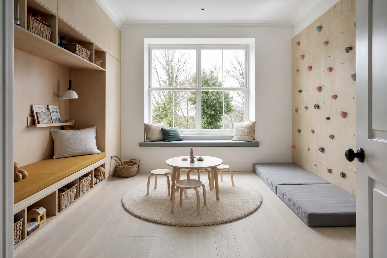 Scandi Playroom with a Climbing Wall and Reading Nook, Holywood, County Down