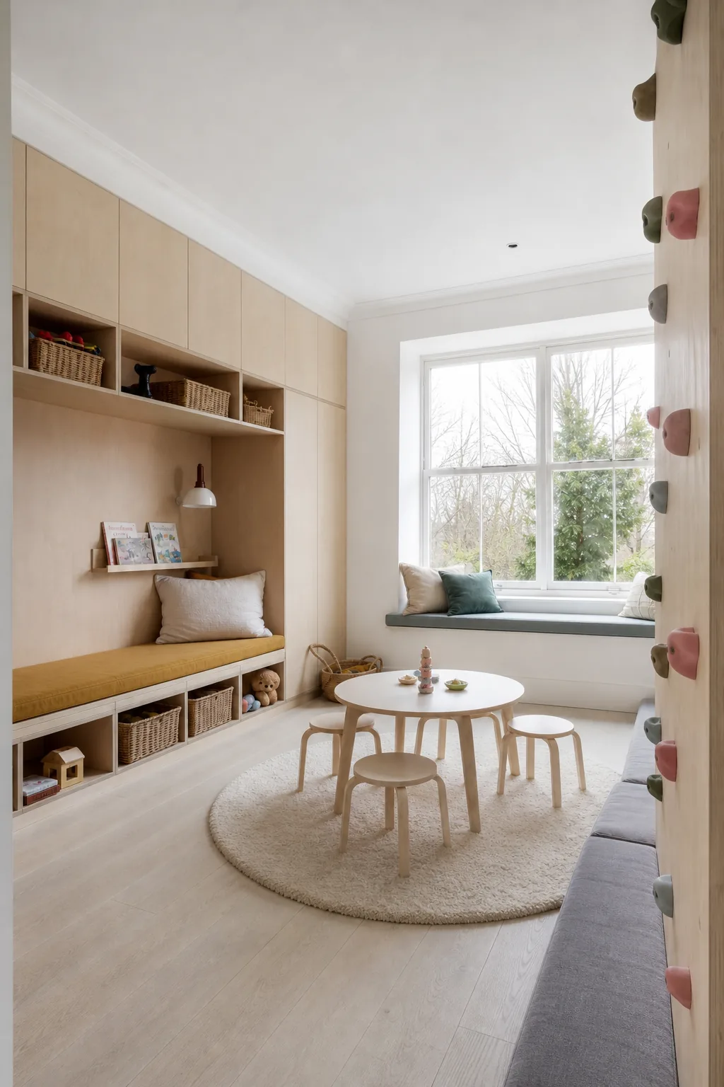 Scandi Playroom with a Climbing Wall and Reading Nook in Holywood, County Down, photo 2 of 4