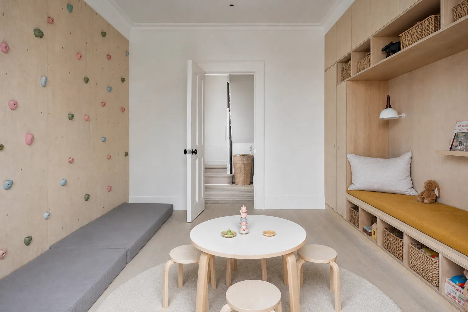 Scandi Playroom with a Climbing Wall and Reading Nook in Holywood, County Down, photo 4 of 4