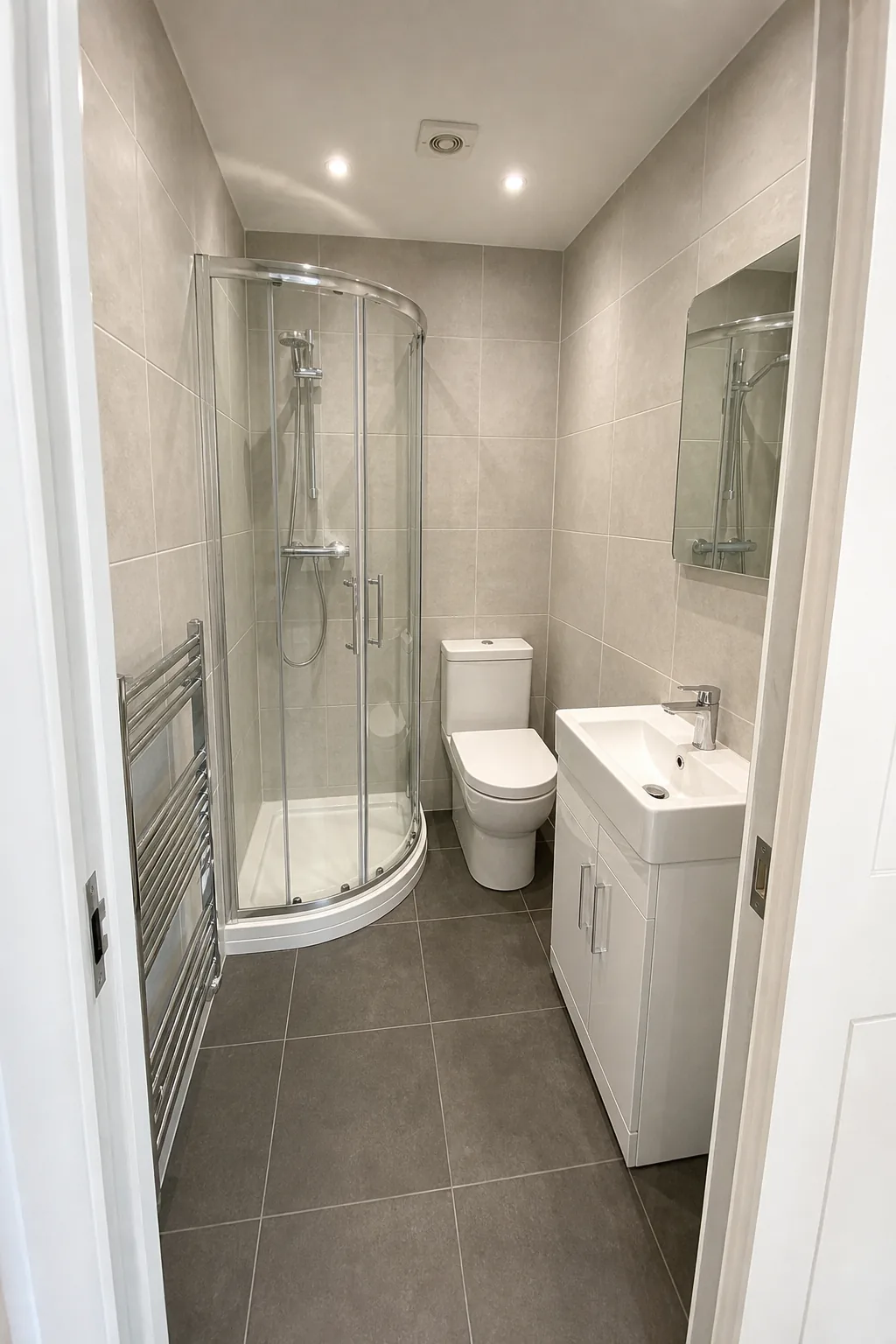Compact En-suite Squeezed into a 1930s Semi, Nether Edge, Sheffield